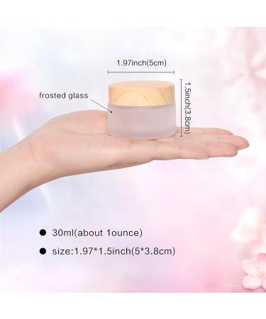 30ml Frosted Glass Cosmetic Containers with Leakproof Lids - 4 Pack - Ideal for DIY Makeup, Lip Scrub, Lotions, and Eye Creams - Buy Online on SooperMarket.com