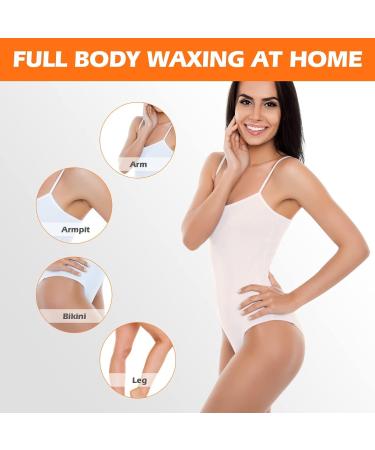 Charmonic Wax Strips for Hair Removal - 100 Count Waxing Kit for Bikini, Brazilian, Leg - Quick & Painless Body Wax Strip for Women & Men with 10 After-Wax Wipes - Buy Online on SooperMarket.com