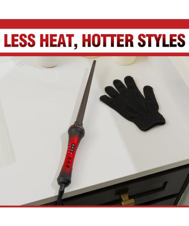 CHI Lava Tapered Hairstyling Wand - Versatile Curling Iron for Medium & Long Hair - Flawless Curls with Lower Temperature - 3/8 to 3/4 Barrel - Buy Online on SooperMarket.com