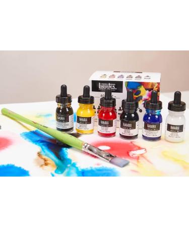 Liquitex Professional Acrylic Ink 1-oz (30ml) Essential Color Set - Set of 6 - Buy Online on SooperMarket.com