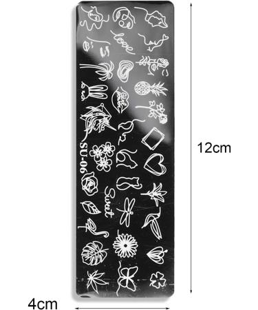 Sanwood Nail Stamps for Stunning Nail Art | Stainless Steel Manicure Tool Set for Women | Perfect Human Facial Pattern Templates - Buy Online on SooperMarket.com
