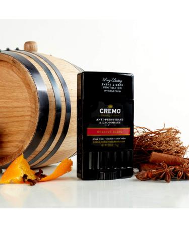 Cremo Anti-Perspirant & Deodorant No.13 Reserve Blend | 2.65 oz | Long-Lasting Protection - Buy Online on SooperMarket.com