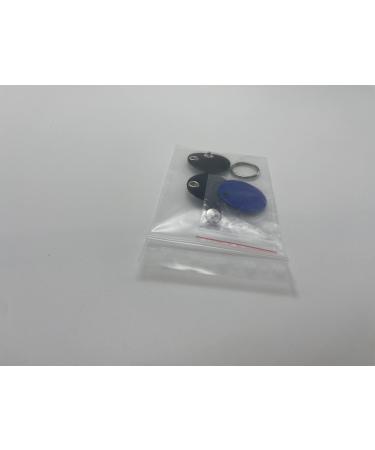 Personalized Dog Brand Pocket with Push Button - Engraved Synthetic Leather Tags in Blue Black Red Yellow | 30mm Control Space - Buy Online on SooperMarket.com