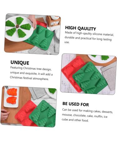 Didiseaon 2pcs Christmas Baking Molds Christmas Silicone Mold Christmas Cake Pan Santa Claus Cake Mold Fruit Tart Mold Silicone Candle Mold Ice Cubes Trays Dessert Silicone Candy Mini Fudge - Buy Online on SooperMarket.com