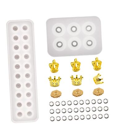 STOBOK 3 Pcs Pendant Silicone Mold Silicone Molds Sphere Beads Creative Crystal Epoxy Mold Epoxy Resin Flat As Shown 23X6.2CM
