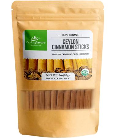 Ceylon Cinnamon Sticks - 85g (3oz) - C5 Premium Special Grade - True Ceylon Cinnamon - Buy Online on SooperMarket.com
