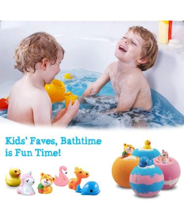 Aofmee Handmade Natural Bath Bombs for Kids with Surprise Inside - Shea Cocoa Butter Moisturize - Spa Fizzies Bath Bomb Kit - Perfect Birthday or Holiday Gift for Women, Girls, Boys - 6 Cute Bath Bombs - Buy Online on SooperMarket.com
