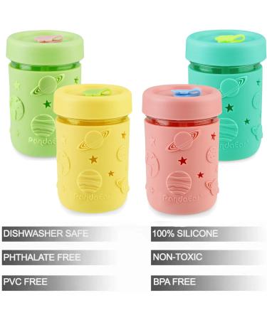 Pandaear 4-Pack Kids Drinking Cups with Straw - Toddler Mason Jar Sippy Cups (8.45 oz) for 6 Months and Up - Durable Fun Design for Children - Buy Online on SooperMarket.com