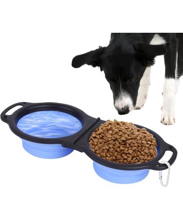 Buy Foldable Silicone Meal Cones & Double Dog Bowls | Portable Pet Feeders for Travel & Camping - Buy Online on SooperMarket.com