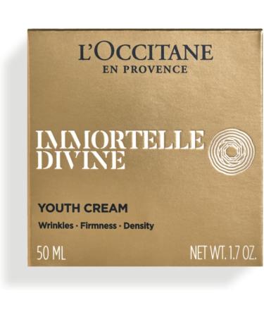 L'OCCITANE Immortelle Divine Cream 50 ml | Vegan & 93% Readily Biodegradable | Natural Alternative to Retinol | Luxury & Clean Beauty Anti-Ageing Moisturizer For All Skin Types - Buy Online on SooperMarket.com