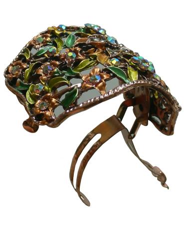 Crystal Flower Hair Holder Ponytail Barrettes Set of 3 - Blue, Rose, Brown | JCGY YY86900-5-3 - Buy Online on SooperMarket.com