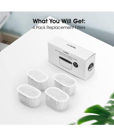 WOPET 4 Pack Replacement Filters Compatible with W300 &W300B &W500 Cat Water Fountain  67oz/2L Automatic Pet Water Fountain  Super Quiet Dog Water Dispenser 4pcs - Buy Online on SooperMarket.com
