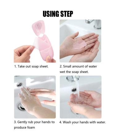 KISEER 150 Mini Portable Travel Soap Paper Sheets - Disposable Hand Washing Bath Scented Paper Soap for Camping & Hiking - 50 Count per Box - Pack of 3 (Blue Green Pink) - Buy Online on SooperMarket.com
