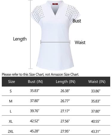 Felisou Women's V-Neck Golf Polo Shirt - Short Sleeve Sport Shirt for Workout - White, Size Medium - Buy Online on SooperMarket.com