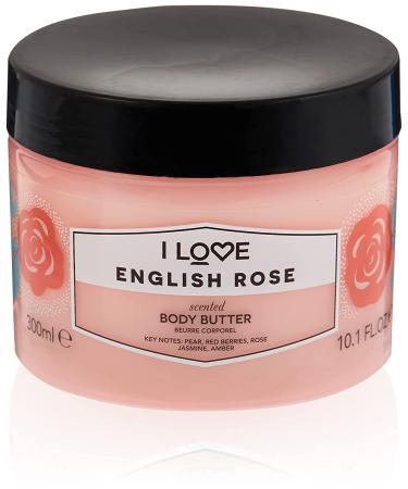 I love english rose scented body butter packed with shea butter & coconut oil to regenerate & nourish the Skin 85% Naturally derived Ingredients vegan -friendly - 330ml