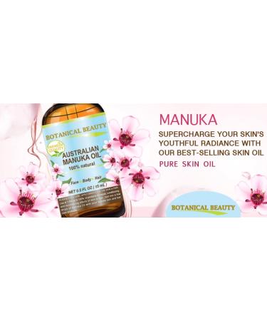 Buy 100% Pure Manuka Oil - Cold Pressed Virgin Carrier Oil for Skin Hair & Nails - 0.5 Fl. oz by Botanical Beauty - Buy Online on SooperMarket.com