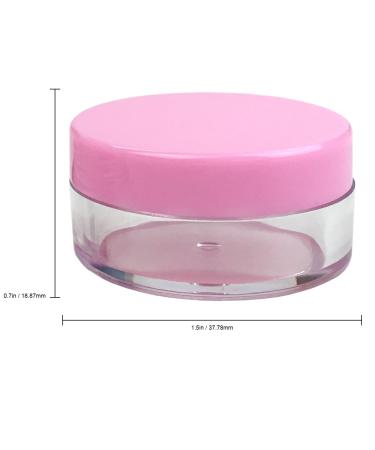 Beauticom 10G/10ML Round Clear Jars (100 Pieces) - Pink Lids for Pills Medication & Beauty | BPA Free - International Shipping Available - Buy Online on SooperMarket.com
