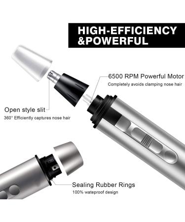 4 in 1 Nose Hair Trimmer for Men - Waterproof Ear & Eyebrow Clipper Travel-Friendly Battery-Powered Grooming Tool - Buy Online on SooperMarket.com