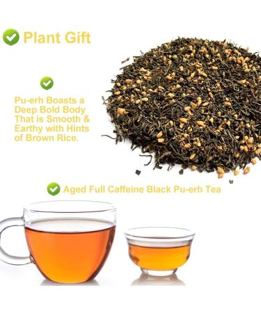 Plant Gift Brown Rice Pu'er Tea Oganic Fruit Herbal Tea All Natural Flavors Loose Leaf Pu'er Tea Brown Rice Non GMO Vegan Tea Bags Into Iced Tea & Hot Tea 70G/2.5oz - Buy Online on SooperMarket.com