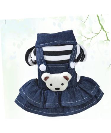 Angoily Dog Spring Dresses Dress for Summer Jeans for Girls Pet Apparel Dress with Bow Girls Nightgowns Classy Dress Summer Jeans Spring Dresses for Work Dog Dress Stripe Pet Supplies S As Shown - Buy Online on SooperMarket.com