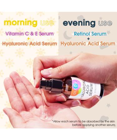 Intro Offer: Retinol + Vitamin C + Hyaluronic Acid Anti-Aging Face Serum by GLEOW - 3x1 fl oz Pack - Buy Online on SooperMarket.com