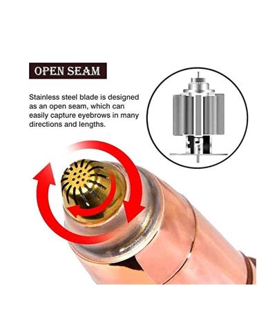 Eyebrow Hair Remover Replacement Heads - Smooth Rose Gold Face Hair Removal Tool for Women - Buy Online on SooperMarket.com