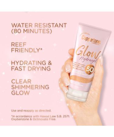 Coppertone Glow Hydragel SPF 50 Sunscreen Lotion - Shimmer, Water-Resistant, Broad Spectrum UVAUVB Protection, Non-Greasy, 4.5 Fl Oz - Buy Online on SooperMarket.com