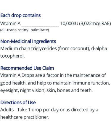 CanPrev - Vitamin A 15ml Drops - Help to Maintain Immune Function Eyesight Night Vision Skin Bones and Teeth - Buy Online on SooperMarket.com