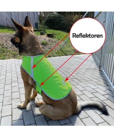 Reflective Dog Warning Vest - Safety Jacket with Lining Fabric | Robust Sizes in Neon Green for Enhanced Visibility - Buy Online on SooperMarket.com