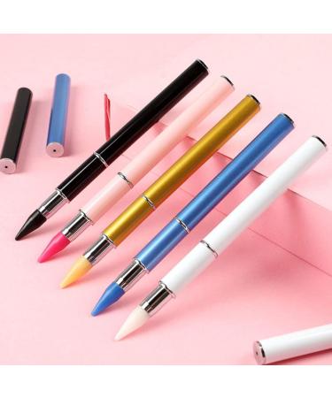 Nail Point Drill Pen Dual Heads Crystal Beads Picker Dotting Wax Pencil Manicure Art Tool White Brushes - Buy Online on SooperMarket.com
