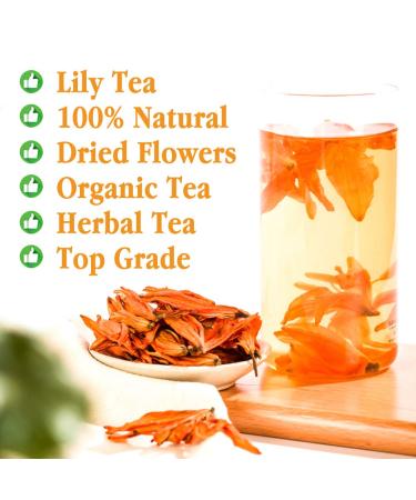 100% Pure Natural Lily Tea - Organic Dried Premium Lilies 35g | Health Benefits & International Shipping - Buy Online on SooperMarket.com