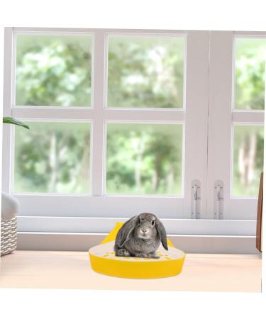 ORFOFE Box Pet Potty Urinal Rabbit Toilet Bedding for Rabbits Pet Pee Bedding for Guinea Pigs White Abs 24.5X18.5cm White - Buy Online on SooperMarket.com