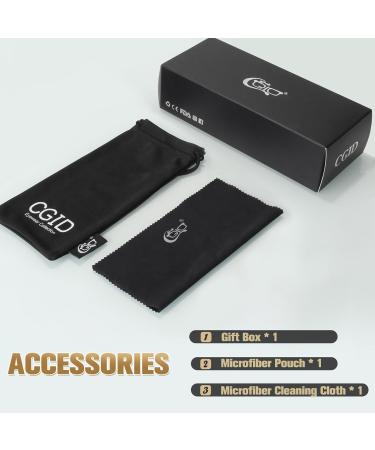 CGID CN12 Glasses - Extra Narrow Matte Black Slim Rectangle Nerd Glasses for Clear Vision | International Shipping - Buy Online on SooperMarket.com