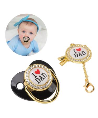 Buy Black Rhinestone Baby Pacifier | Safe Closed Loop Design for 6-18 Months | Jaw Development - Buy Online on SooperMarket.com