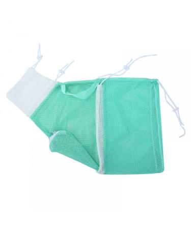 Mioyoow cat bathing bag breathable kittens shower shower mesh bag adjustable cat wash mesh bag for bathing nail cutting ears clean green white