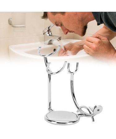 Premium Metal Razor Stand Holder Set - Manual Razor Rack & Shaving Tool Storage Display for Brush & Soap Bowl - Buy Online on SooperMarket.com