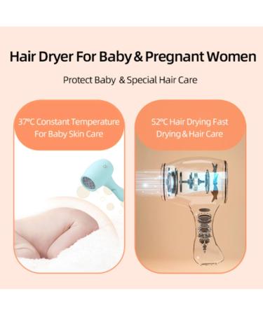 Kids Hair Dryer Mini Portable Travel Hair Dryer Small Lightweight Blow Dryer with 3 Speeds Wind Negative Ionic Constant Temperature Hair Care Adjustable Hair Dryer for Home US Plug 110V - Buy Online on SooperMarket.com