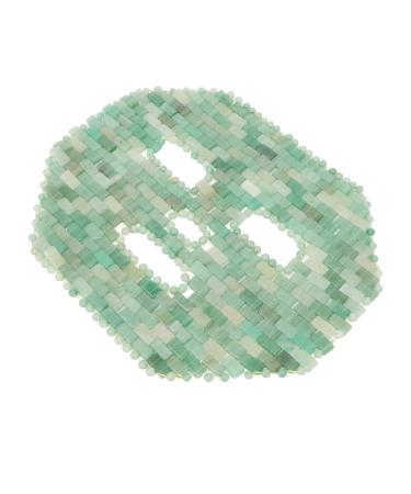 Jadestone Face Eye Mask - Spa Quality Facial Cover & Massage for Dark Circles - Fuchsite Quartzite - Buy Online on SooperMarket.com