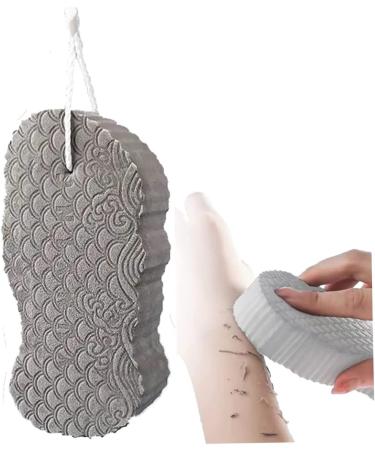 Super Soft Exfoliating Bath Sponge - Gentle Dead Skin Remover & Shower Brush for Adults Children & Pregnant Women - Grey - Buy Online on SooperMarket.com