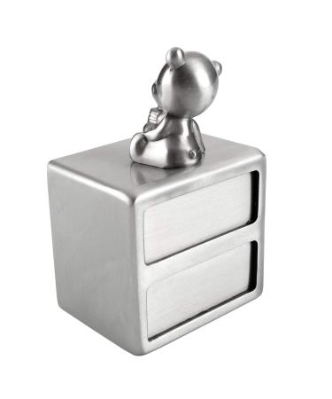 Mogoko Silver Baby First Tooth and Curl Keepsake Box Set - Gender Neutral Kids Teeth Fairy Holder - Buy Online on SooperMarket.com