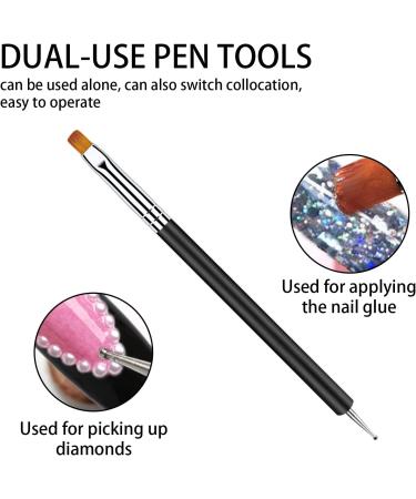 Lofuanna Nail Rhinestone Glue Gel 15ml - Super Adhesive for Gems & Diamonds - UV/LED Cure - Dual-Use Brush - 2pcs - Buy Online on SooperMarket.com