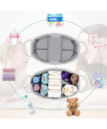 Baby Diaper Caddy Organizer - Extra Large Nursery Storage Bin with 8 Pockets and 5 Compartments - Buy Online on SooperMarket.com