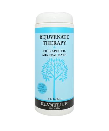 Plantlife Rejuvenate Therapy Bath Salts - Straight from The Plant Natural Aromatherapy Bath Salts - Balance  Calm  and Release Tension in The Body - Made in California 16 oz