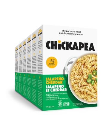 Chickapea One Pot Chickpea Pasta - White Cheddar with Jalapeno - 198g (Pack of 6) White Cheddar Jalapeno 198 g (Pack of 6)