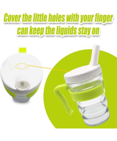 Kirimon Flow Control Spill Proof Cup with Two Style Lids - Spill-Resistant  Leak-Proof Break-Proof Feeding Cup for Elderly Disabled and Adults - Buy Online on SooperMarket.com
