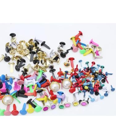 500Pcs Mixed Color Metal Brads Kit for Scrapbooking, Paper Crafts & DIY Projects - Buy Online on SooperMarket.com