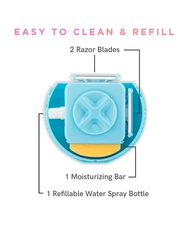 3-in-1 Portable Hair Removal for Women | Travel-friendly Epilator & Razor | Manual Hair Clipping (Blue) - Buy Online on SooperMarket.com