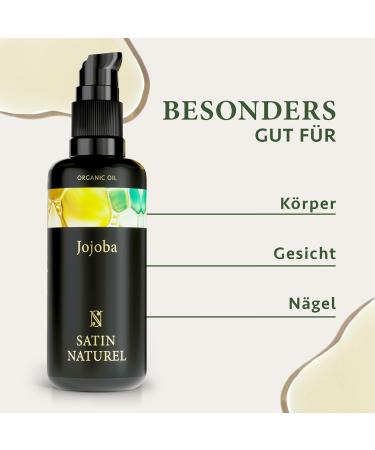 Organic Cold Pressed Jojoba Oil 100ml - 100% Pure Facial & Body Oil for Skin Hair & Nails - Vegan Anti-Aging Moisturizer - Natural Intensive Care - Buy Online on SooperMarket.com
