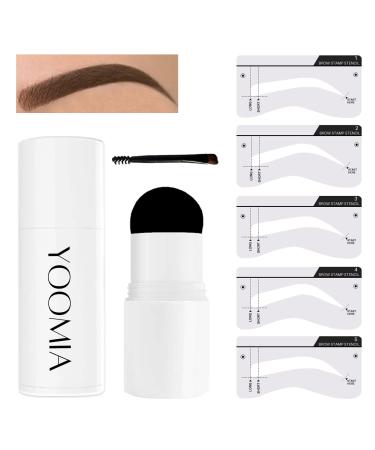 Eyebrow Stamp Stencil Kit Brow Stamp Shaping Kit Waterproof Prefect Brow Stamp Kit (Dark Brown)