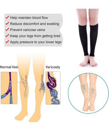 Shop Compression Stockings for Men & Women - Elastic Calves Support for Running & Sports (Black Size L) - Buy Online on SooperMarket.com